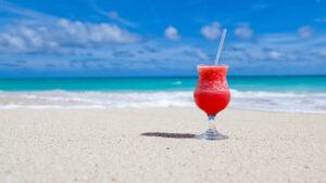 beach and cocktail