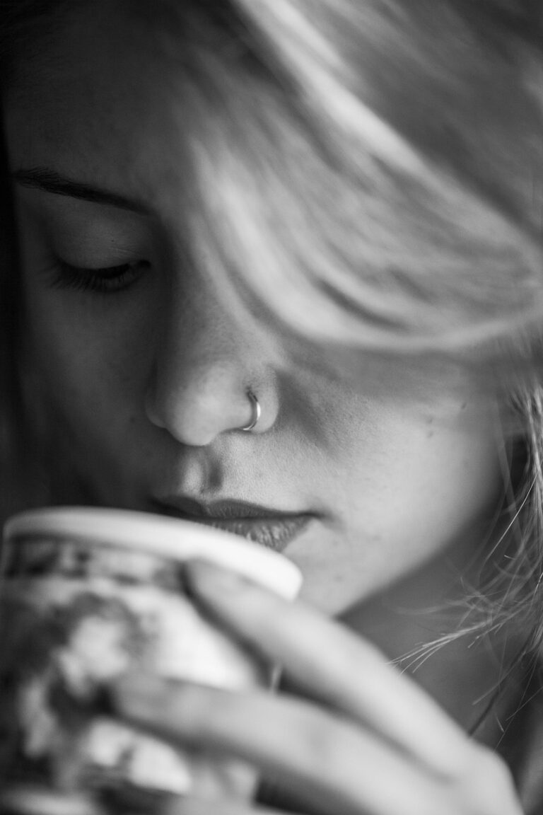 woman, coffee, emotional, nutrition, drink, coffee cup, cup, hands, caffeine, morning, wake, food, good morning, espresso, breakfast, human, cappuccino, youth, girl, beautiful, black white, smile, beautiful girl, young women, portrait, people, sweet girl, person, model, young model